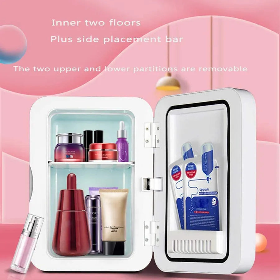 Mini Réfrigérateur Portable de Maquillage – Réfrigérateur pour Soins de la Peau et Cosmétiques