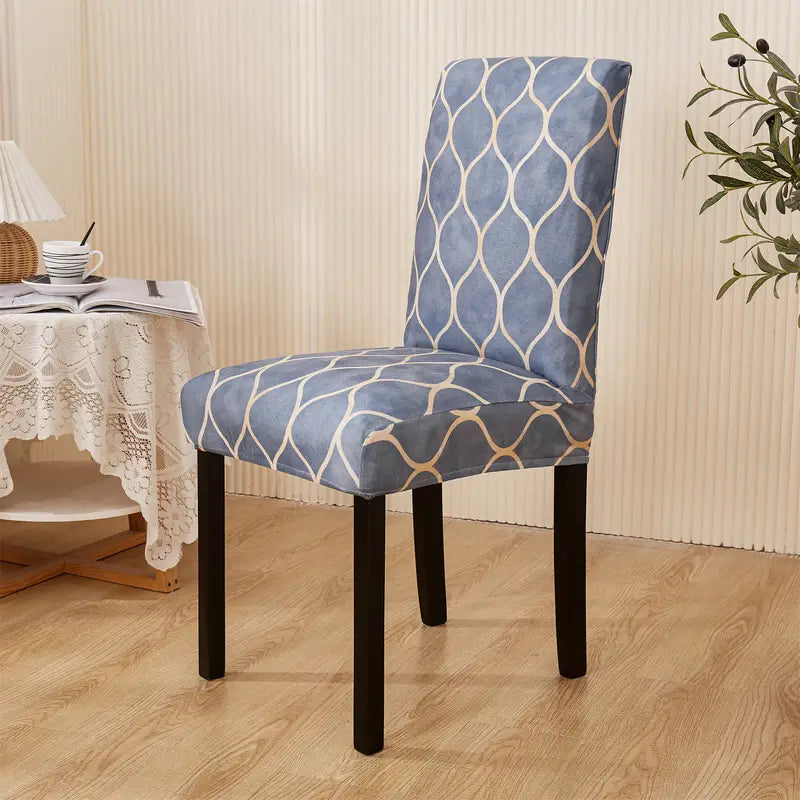 Geometric Stretch Chair Cover