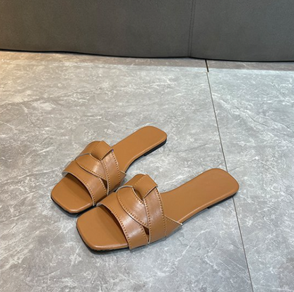 Women's Solid Color Flat Casual Sandals