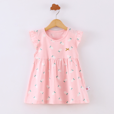 Girls' Cotton Cartoon Summer Dress