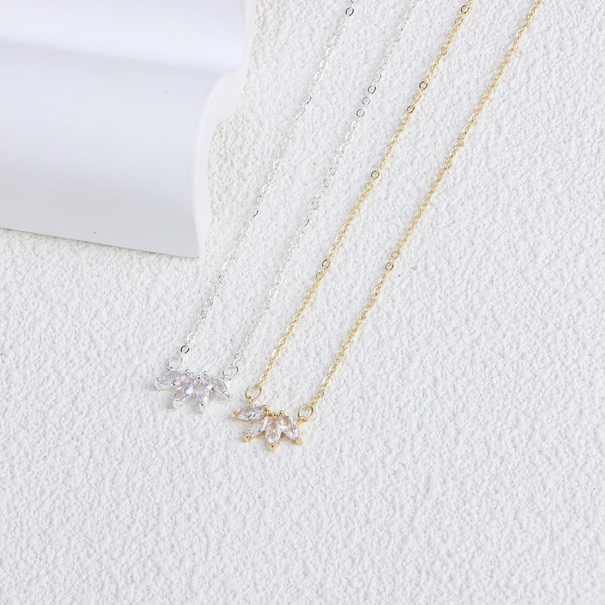 Rhinestone Leaf Necklace
