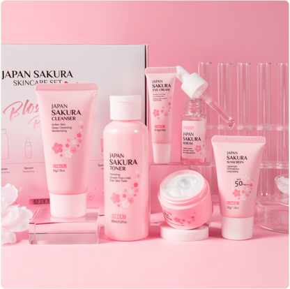Cherry Blossom 6-Piece Skin Care Set – Complete Brightening Routine