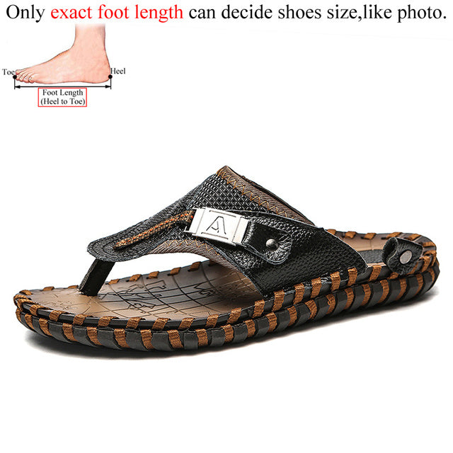 Men’s Leather Toe-Post Sandals