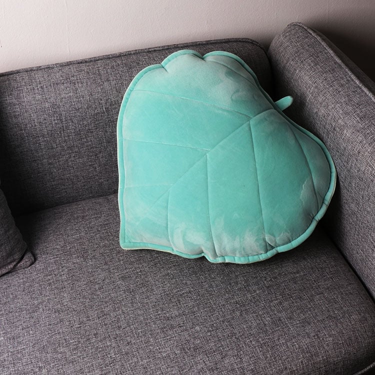 Coussin décoratif 3D en forme de feuille de cœur pour chambre d'enfant et décoration intérieure