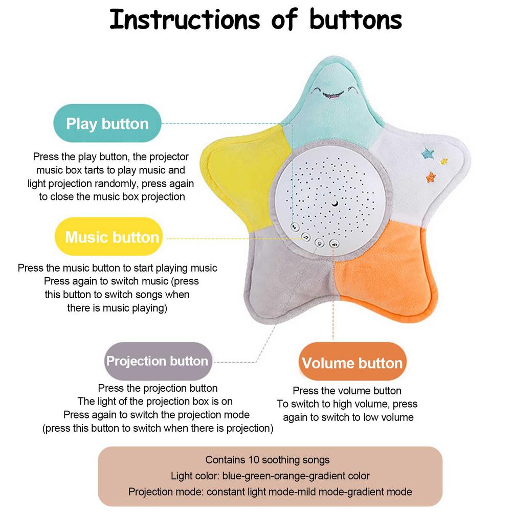 Plush Star Projector Night Light
