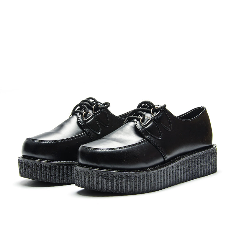 Women's Star Design Flat Platform Leather Shoes
