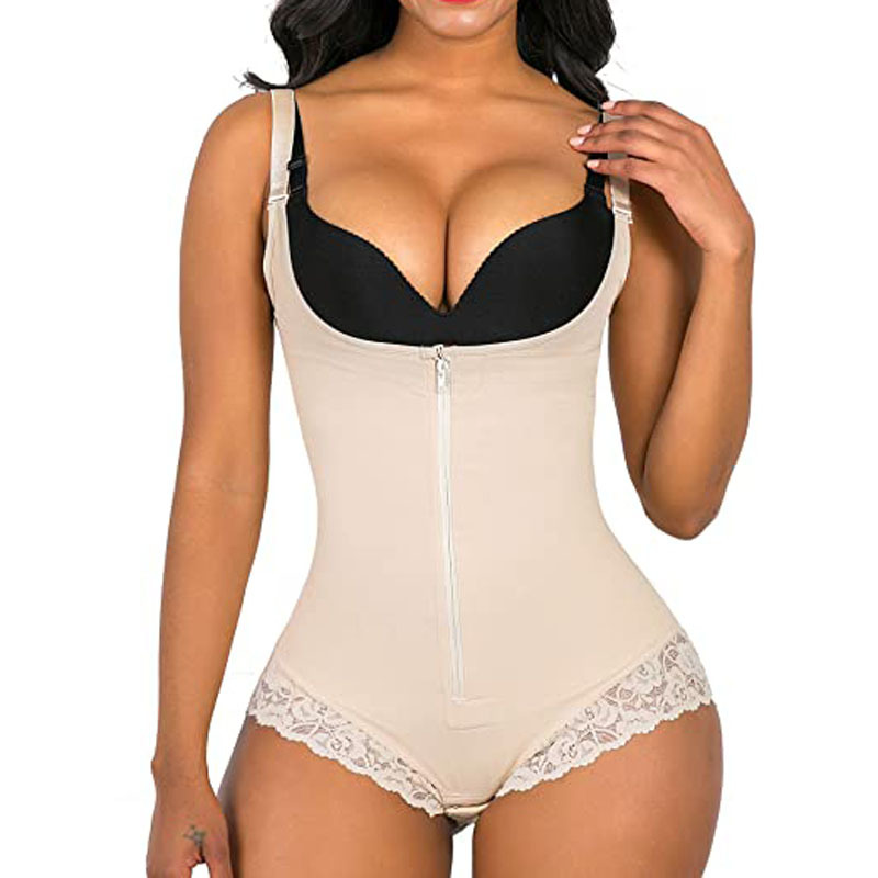 Seamless Hip Lifting Body Shaper Tights with Zipper