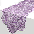 Purple Spiderweb Lace Halloween Table Runner