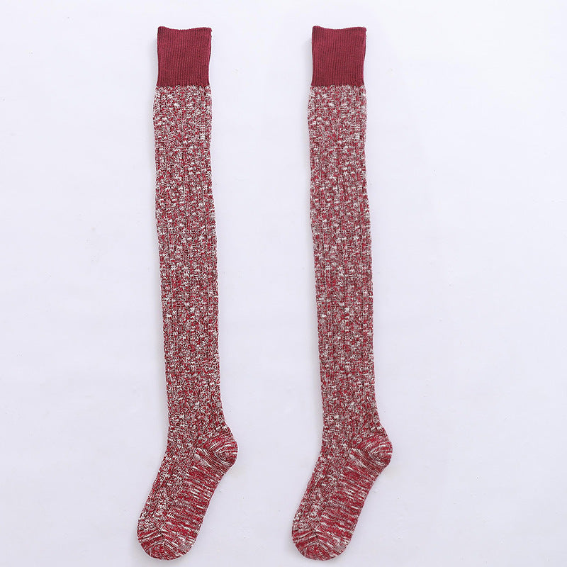 Women's Knee-High Cotton Socks – Warm & Slim Fit