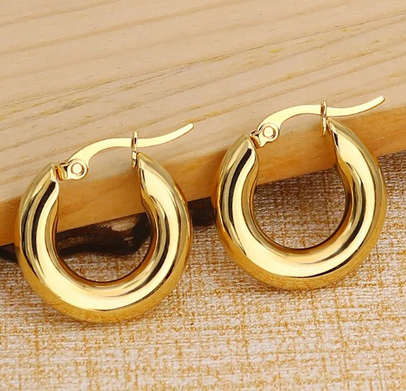 Women's Glossy Hoop Earrings