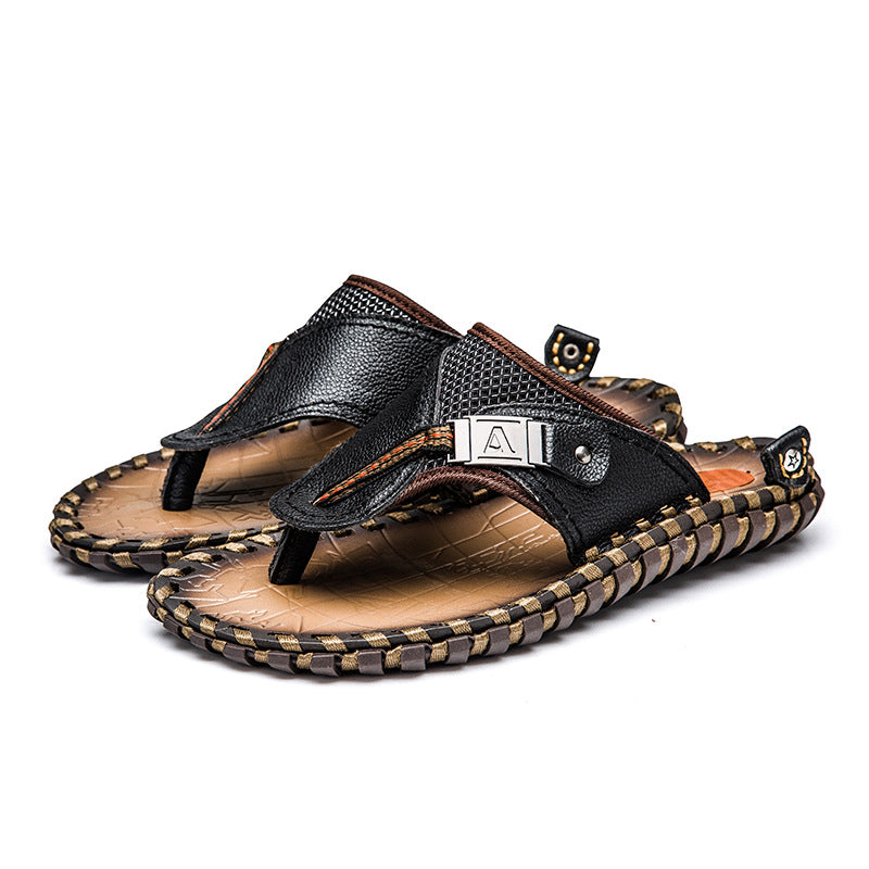 Men’s Leather Toe-Post Sandals