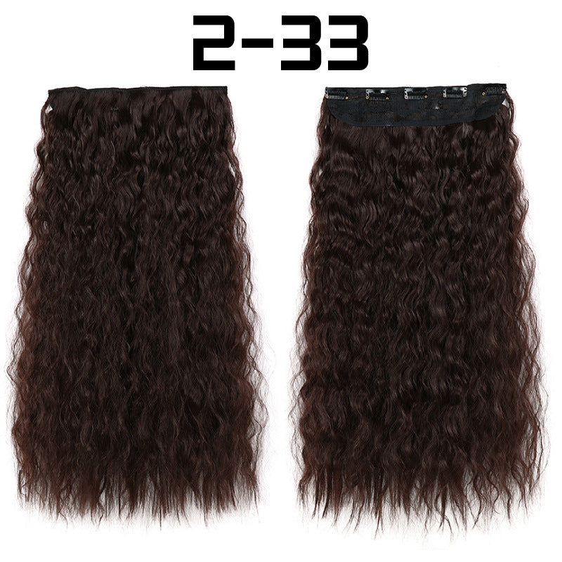 22-Inch Long Curly Synthetic Hair Extensions – Bulk Braiding Hair for Natural Styles