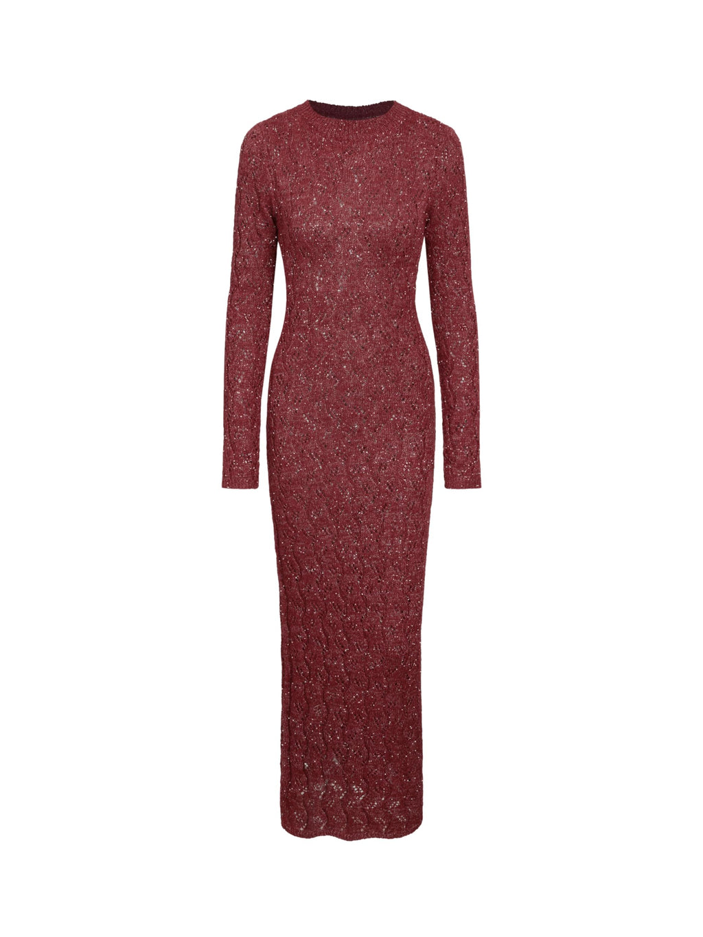 Damen rotes Weihnachtspulloverkleid – Festliches Urlaubspartykleid