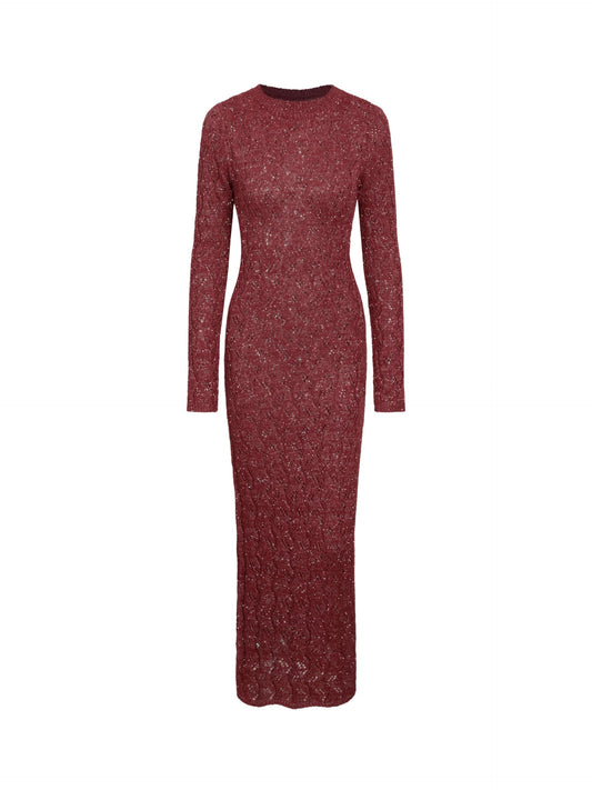 Women's Red Christmas Sweater Dress – Festive Holiday Party Dress