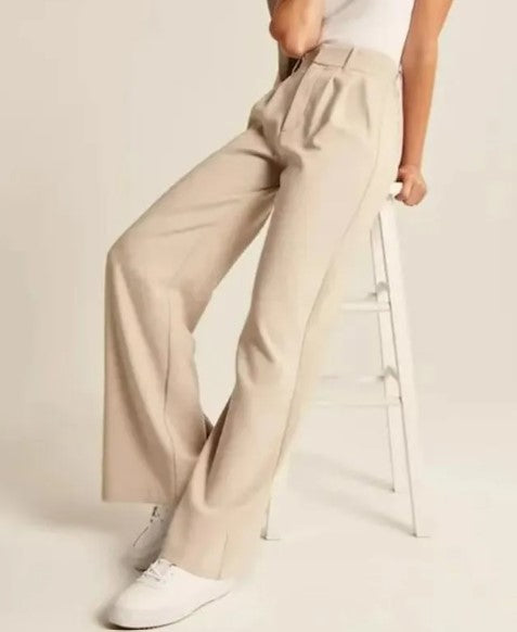Women's High Waist Wide Leg Casual Trousers
