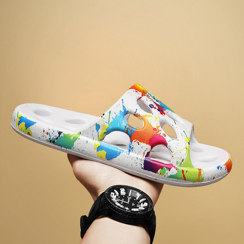Bunte Übergrößen-Hausschuhe – Bequeme Indoor-Schuhe mit breiter Passform