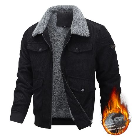 Lapel Fleece Winter Jacket