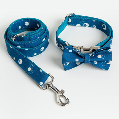 Dog Collar, Leash & Bow Set — Stylish Pet Accessories for Dogs