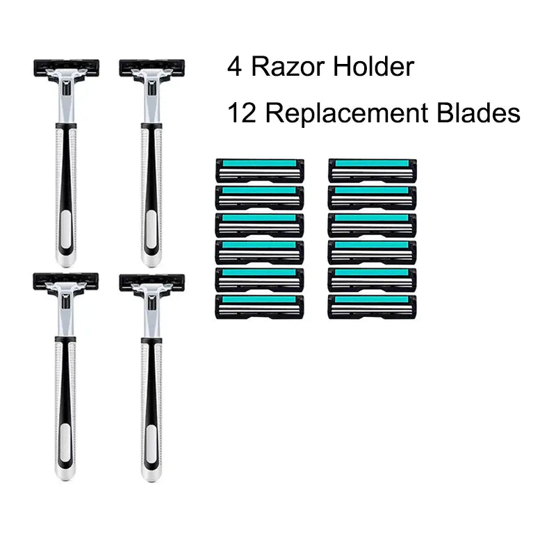 Manual Razor Shave Set with Replacement Blades