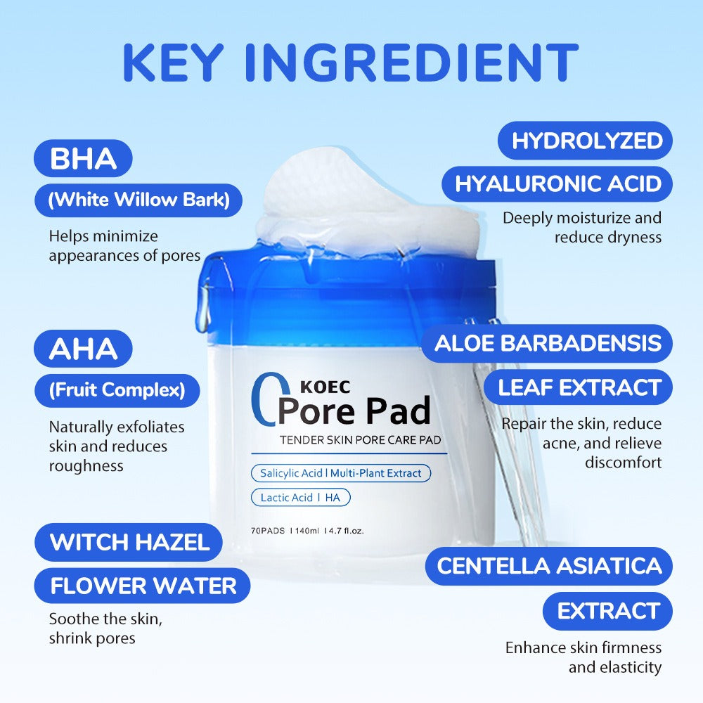 Salicylate Clean Cotton Sheet Pore Exfoliating Toner Pads