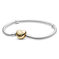 PANDORA Moments Heart Clasp Snake Chain Bracelet 16 cm