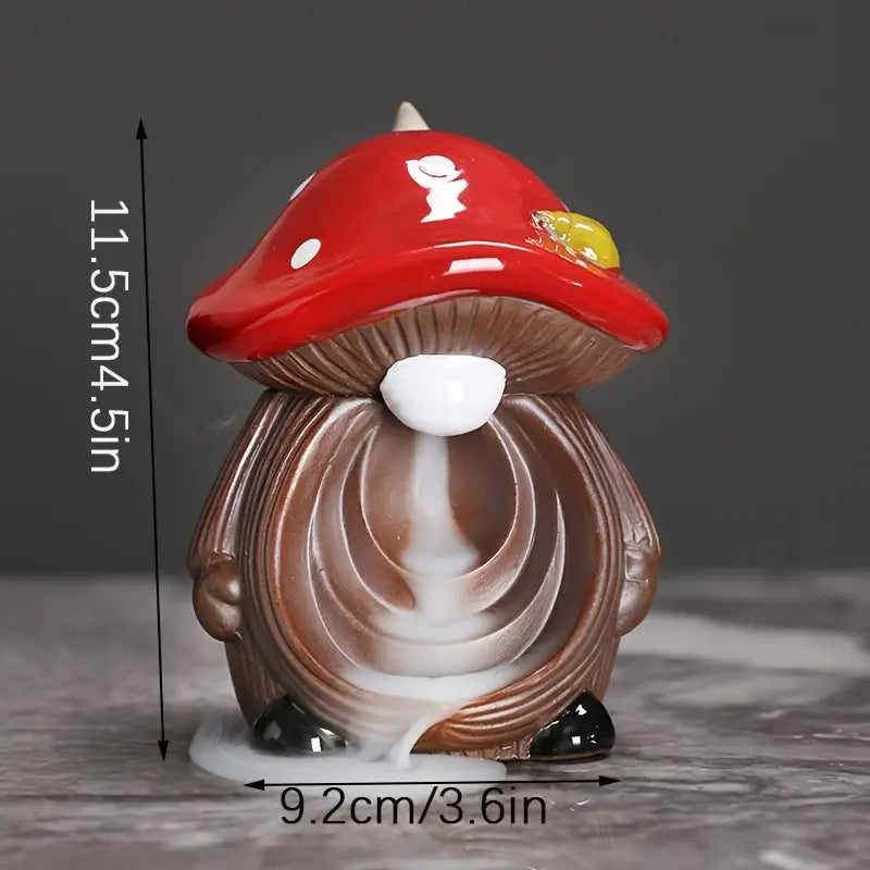 Mushroom Aroma Diffuser & Incense Holder - Handmade Home Decor