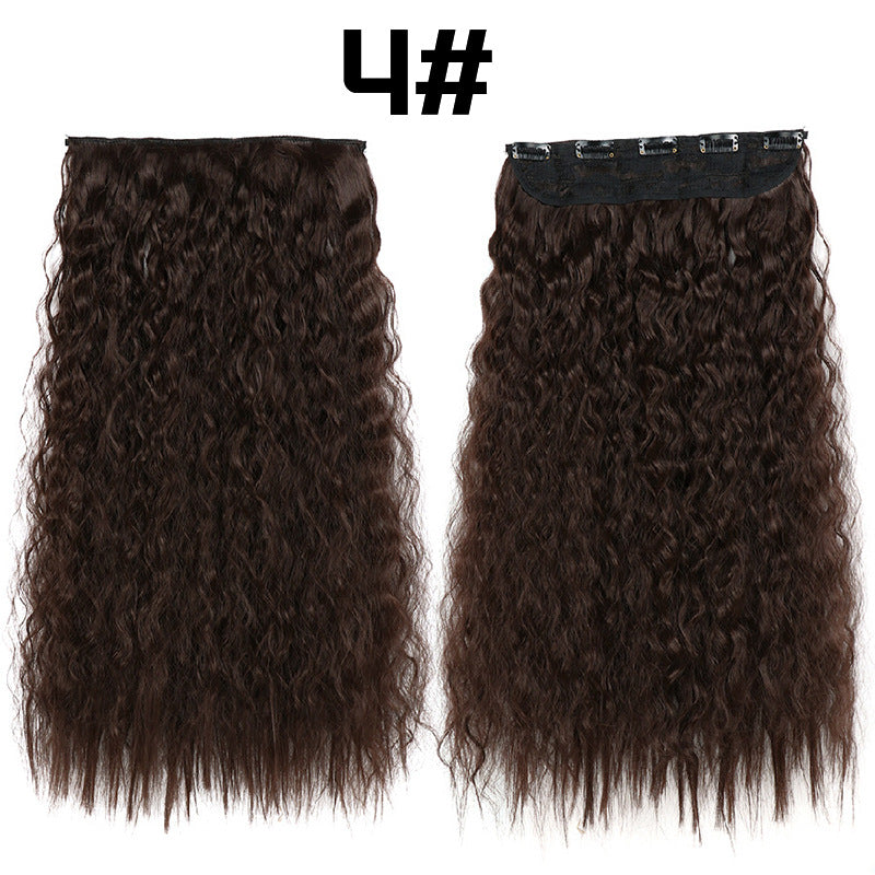 22-Inch Long Curly Synthetic Hair Extensions – Bulk Braiding Hair for Natural Styles