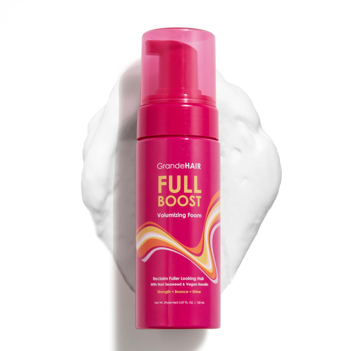 Grande Cosmetics Volumizing Hair Foam – Instant Volume, Curl Definition & Body