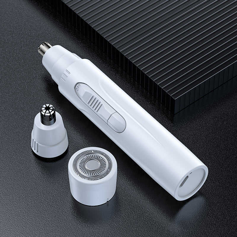 USB Rechargeable Waterproof Ear & Nose Hair Trimmer – Painless Grooming for Men & Women