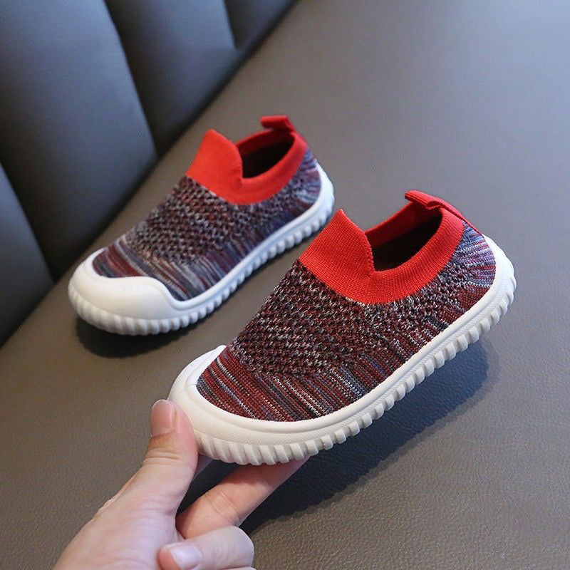 Kids' Soft Sole Indoor Shoes – Breathable Slip-On