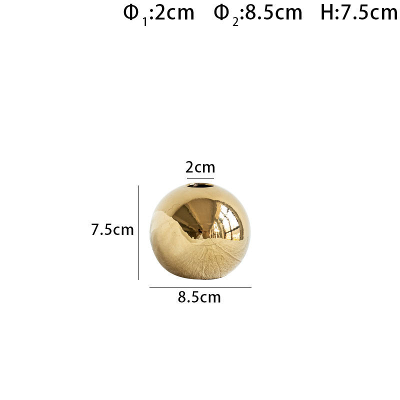 Gold Keramikvase – Luxus-Wohndekor & Regal-Styling
