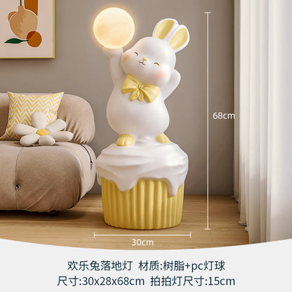Large Rabbit Decor Floor Lamp for Living Room
