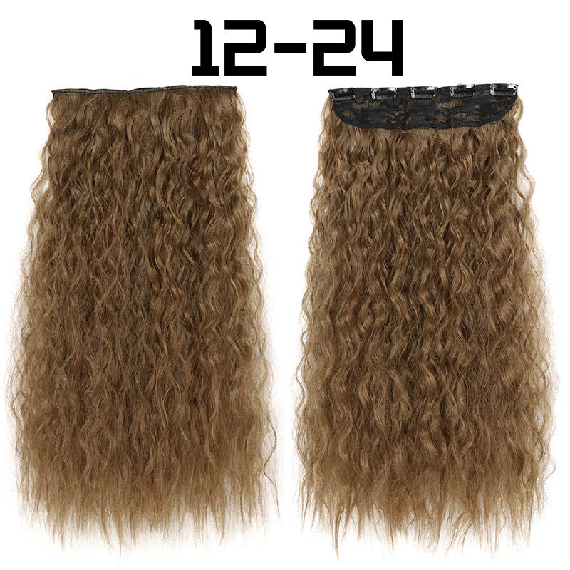 22-Inch Long Curly Synthetic Hair Extensions – Bulk Braiding Hair for Natural Styles