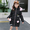 Girls' Hooded Padded Winter Jacket