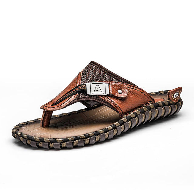 Men’s Leather Toe-Post Sandals