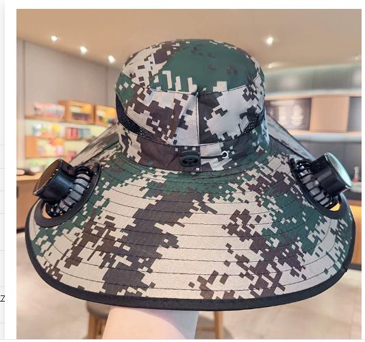 Solar-Powered Fan Hat with USB Charging