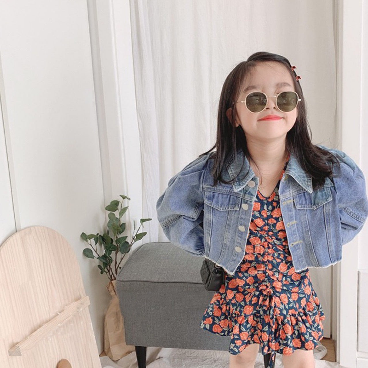 Girls' Sweet Denim Set