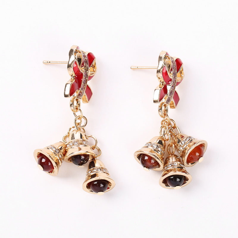 Christmas Bell & Bow Earrings