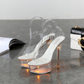 Luminous Stiletto Platform Sandals for Women