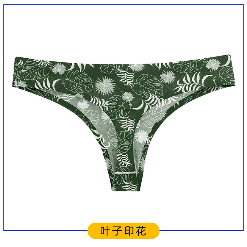 Women's Printed Low-Waist T-Back Underwear