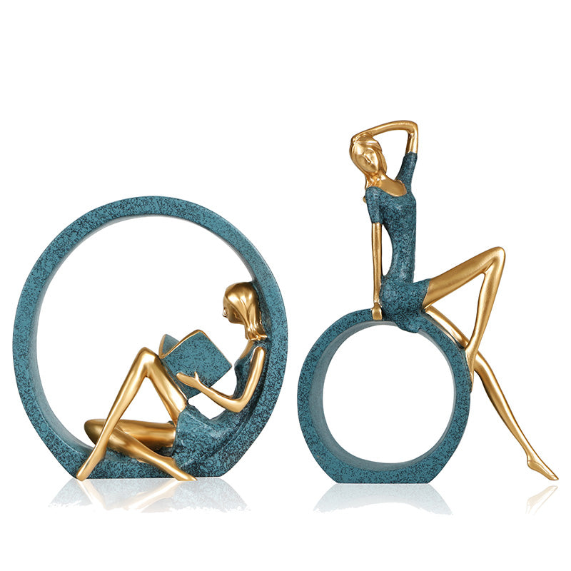 Nordic Modern Dance Girl Deko für Wohnzimmer (Ein Stück)