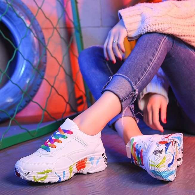 Damen Chunky Dad Sneakers mit Kaschmirfutter