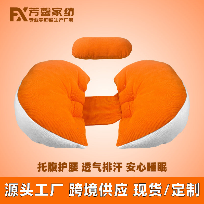 U-Shaped Pregnancy Pillow with Support Cushion
