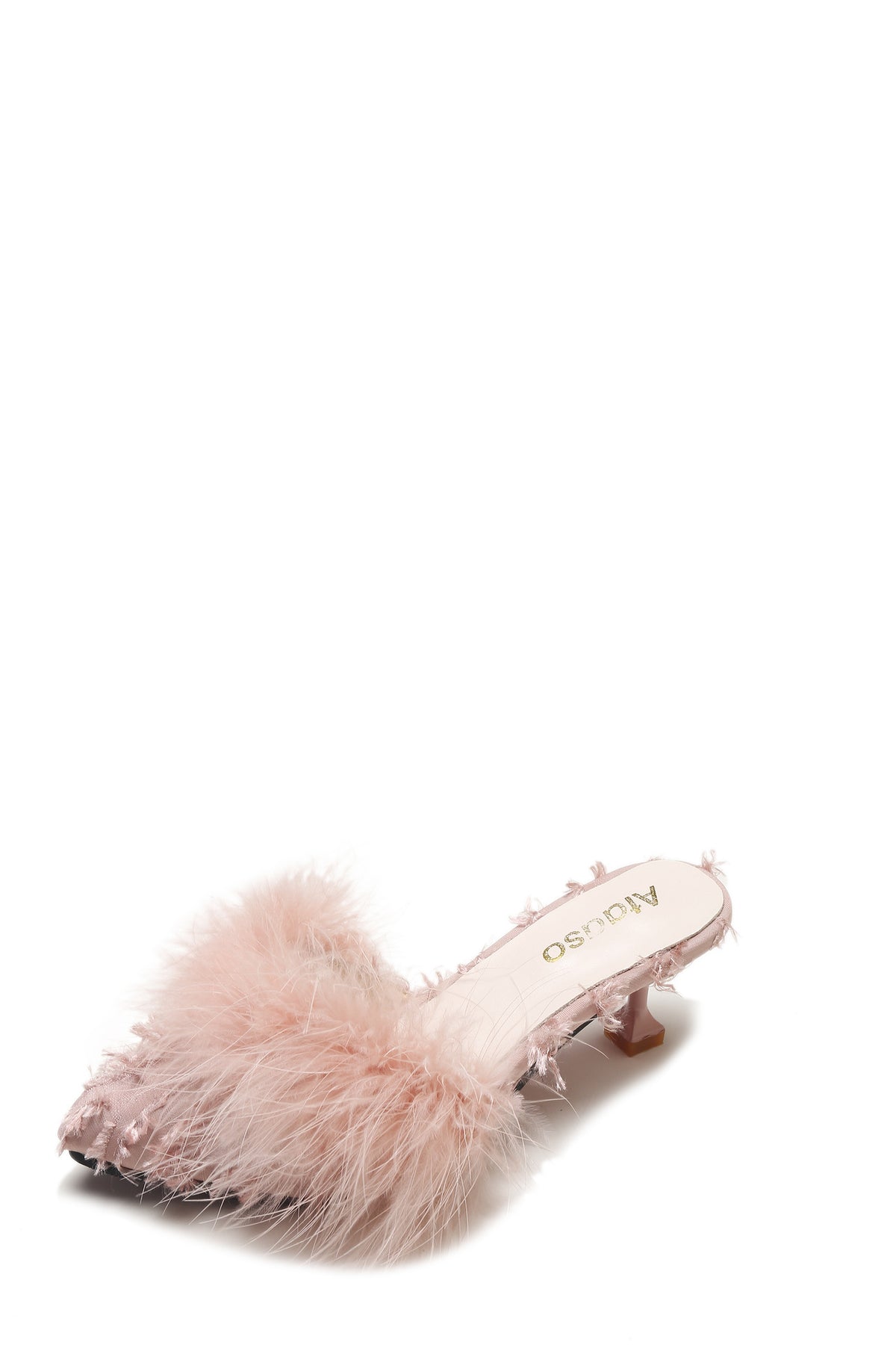 Pointed Toe Furry Stiletto Shoes for Women