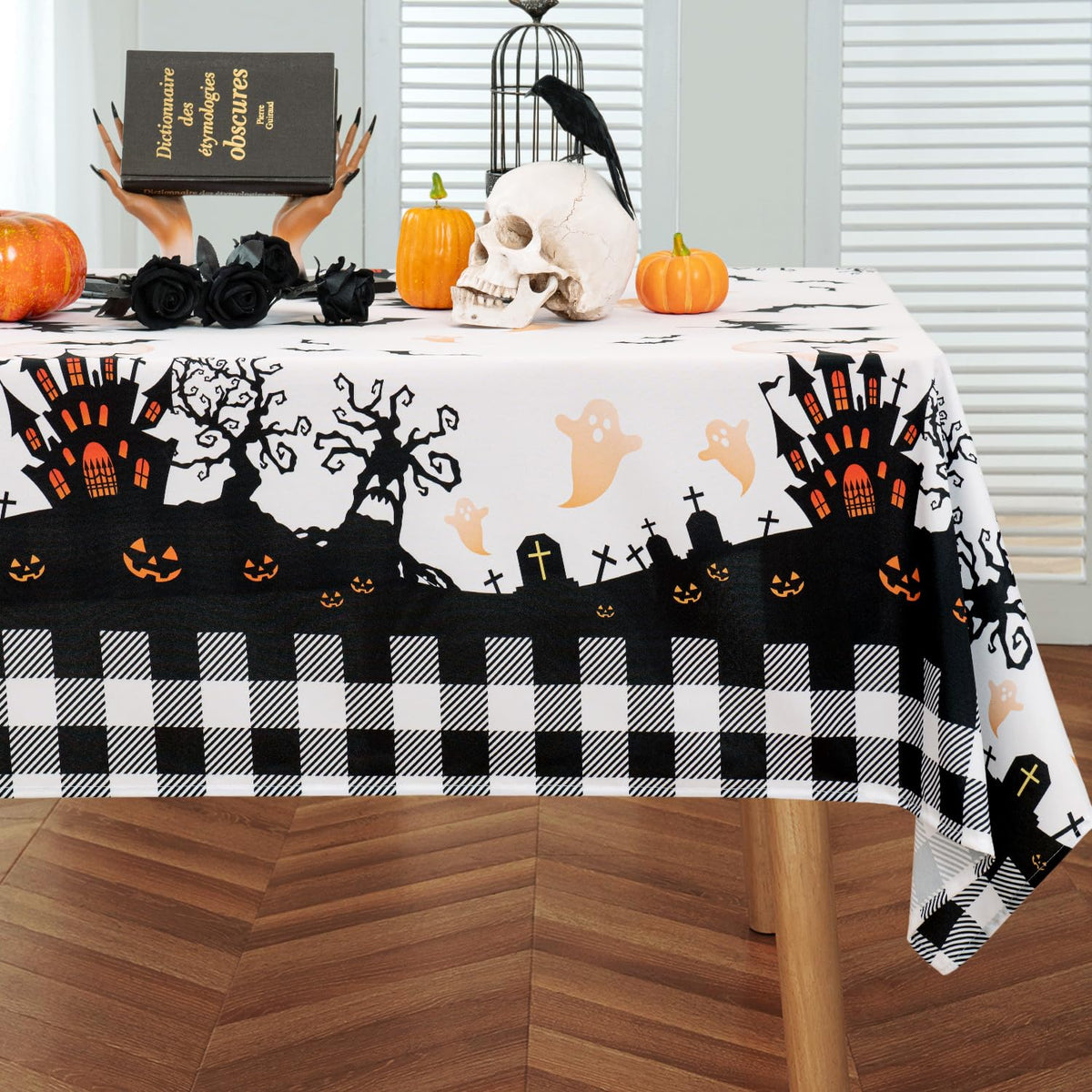 MikiUp Castle & Ghost Halloween Tablecloth