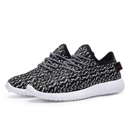 Unisex Breathable Mesh Running Sneakers with Cross-Bind Detail