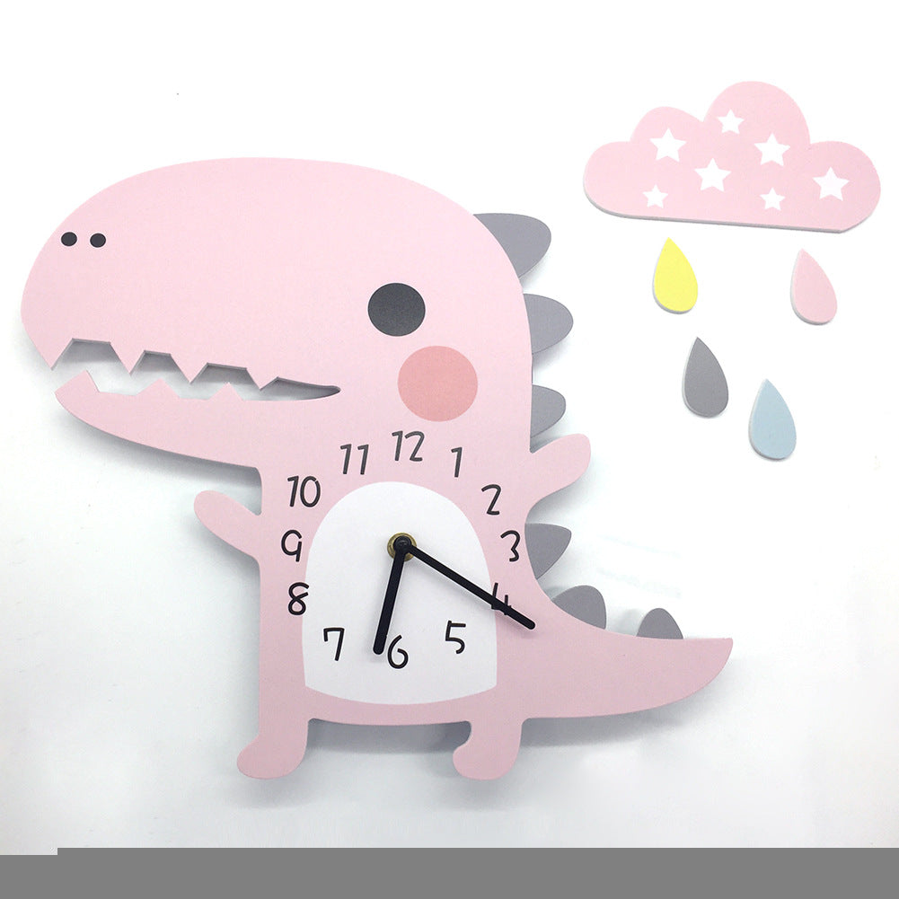 Dinosaurier 3D Wanduhr für Kinderzimmer und Babyzimmer
