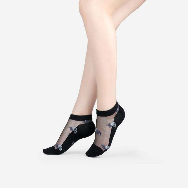 Women's Sheer Lace Mesh Ankle Socks