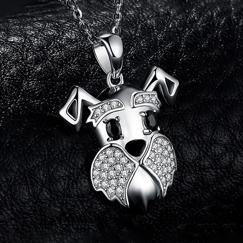 Sterling Silver Dog Pendant Necklace