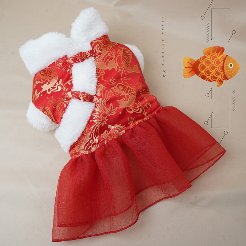 Festive Cotton Dog Skirt